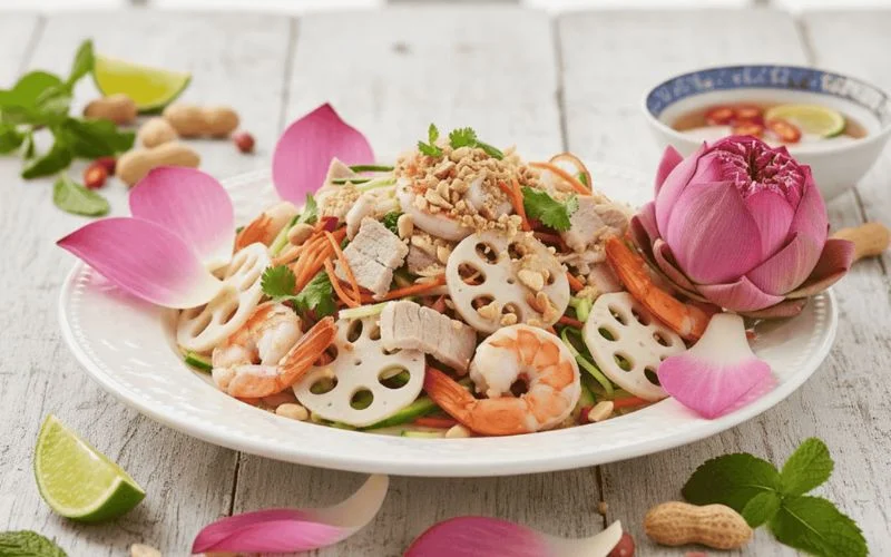 Gỏi ngó sen tôm thịt thanh mát