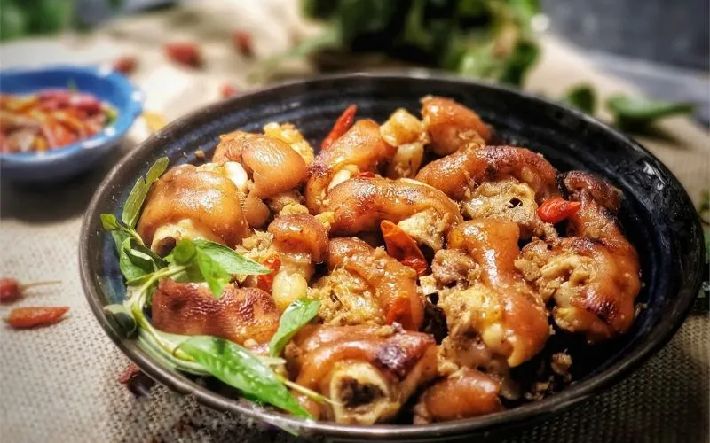 Giả cầy thơm nồng với gia vị đặc trưng của miền Bắc