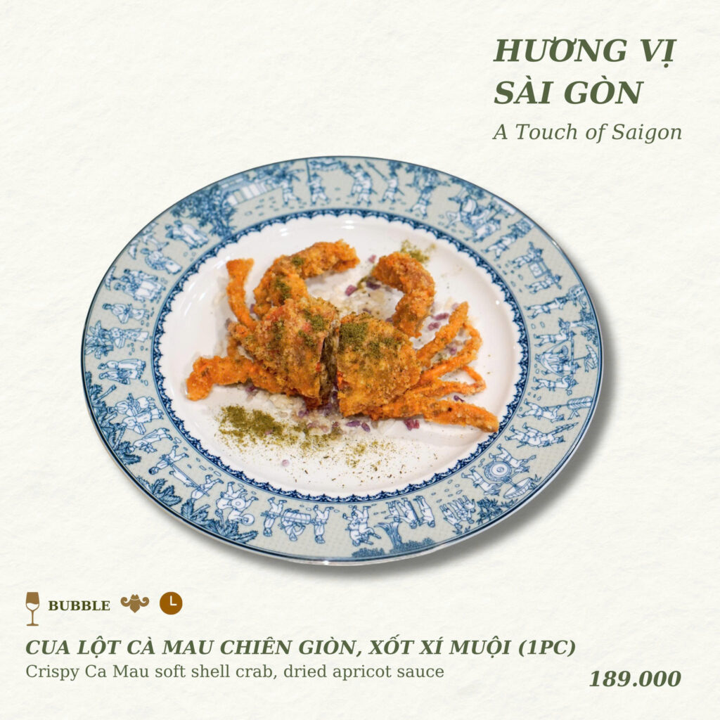 Cua lột Cà Mau chiên giòn, xốt xí muội