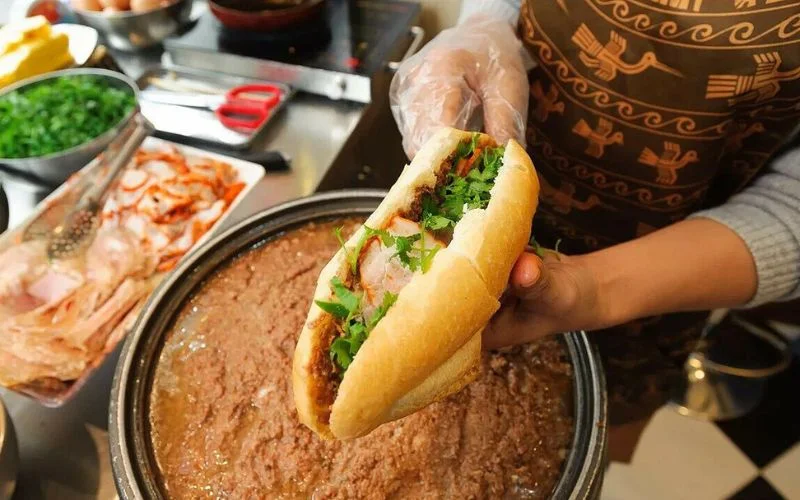 Bánh mì adapted with a variety of familiar fillings and ingredients
