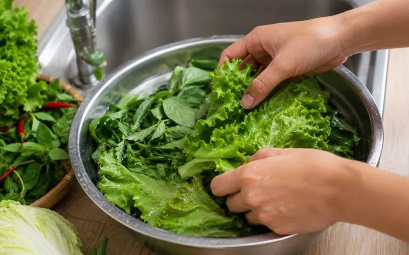 Sơ chế rau thơm đúng cách giúp giữ độ tươi, màu sắc và chất lượng trước khi chế biến
